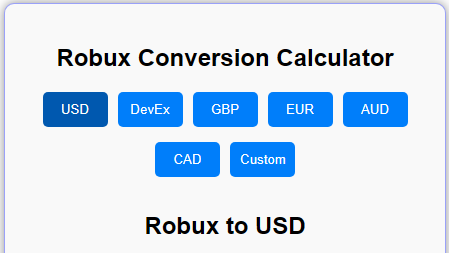 Robux to USD